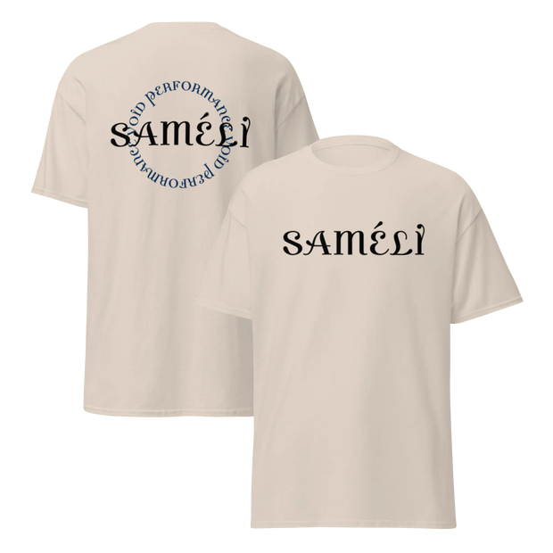SAMÉLI VOID PERFORMANCE T-Shirt – Beige | Front & Back Logo - Saméli