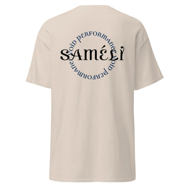 SAMÉLI VOID PERFORMANCE T-Shirt – Beige | Front & Back Logo - Saméli