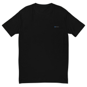 VOID PERFORMANCE T-Shirt – Schwarz mit Stickerei | Blau - Weißes Logo - Saméli
