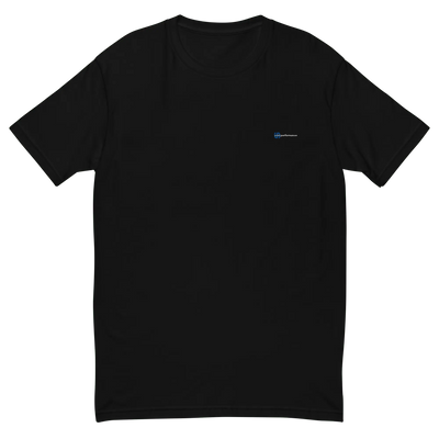 VOID PERFORMANCE T-Shirt – Schwarz mit Stickerei | Blau - Weißes Logo - Saméli