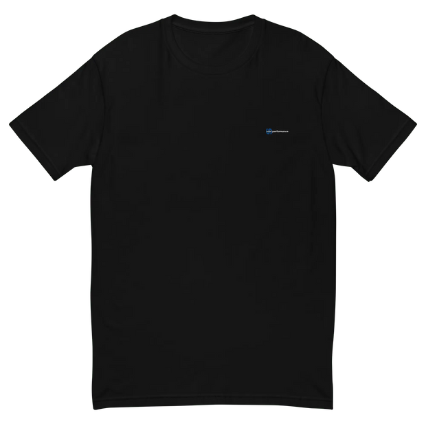 VOID PERFORMANCE T-Shirt – Schwarz mit Stickerei | Blau - Weißes Logo - Saméli