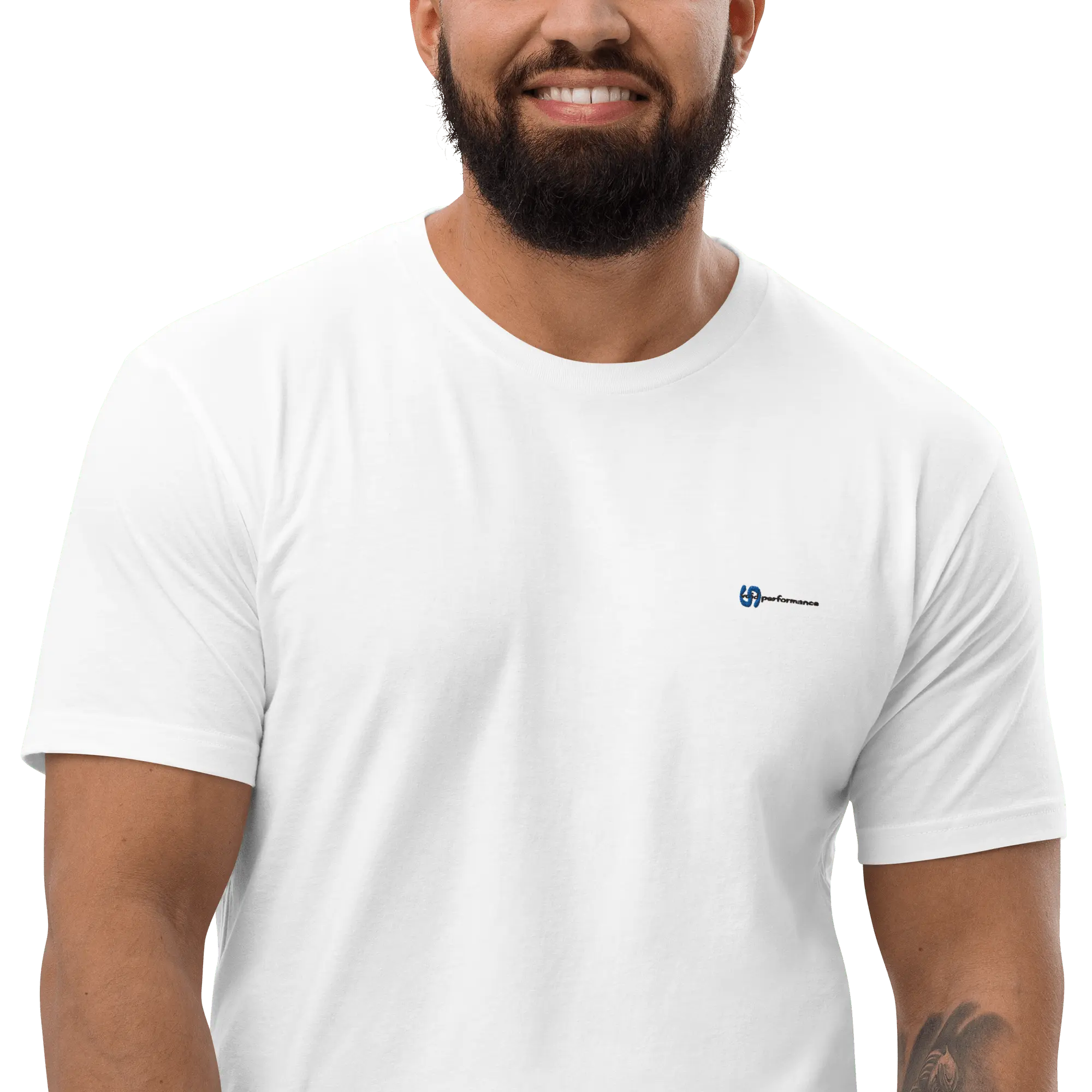 Weißes VOID PERFORMANCE Shirt – Gesticktes Logo | 100 % Baumwolle - Saméli