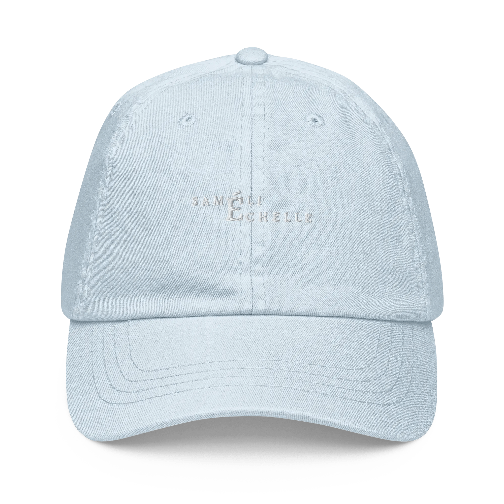 Pastel Baseball Hat White and Blue